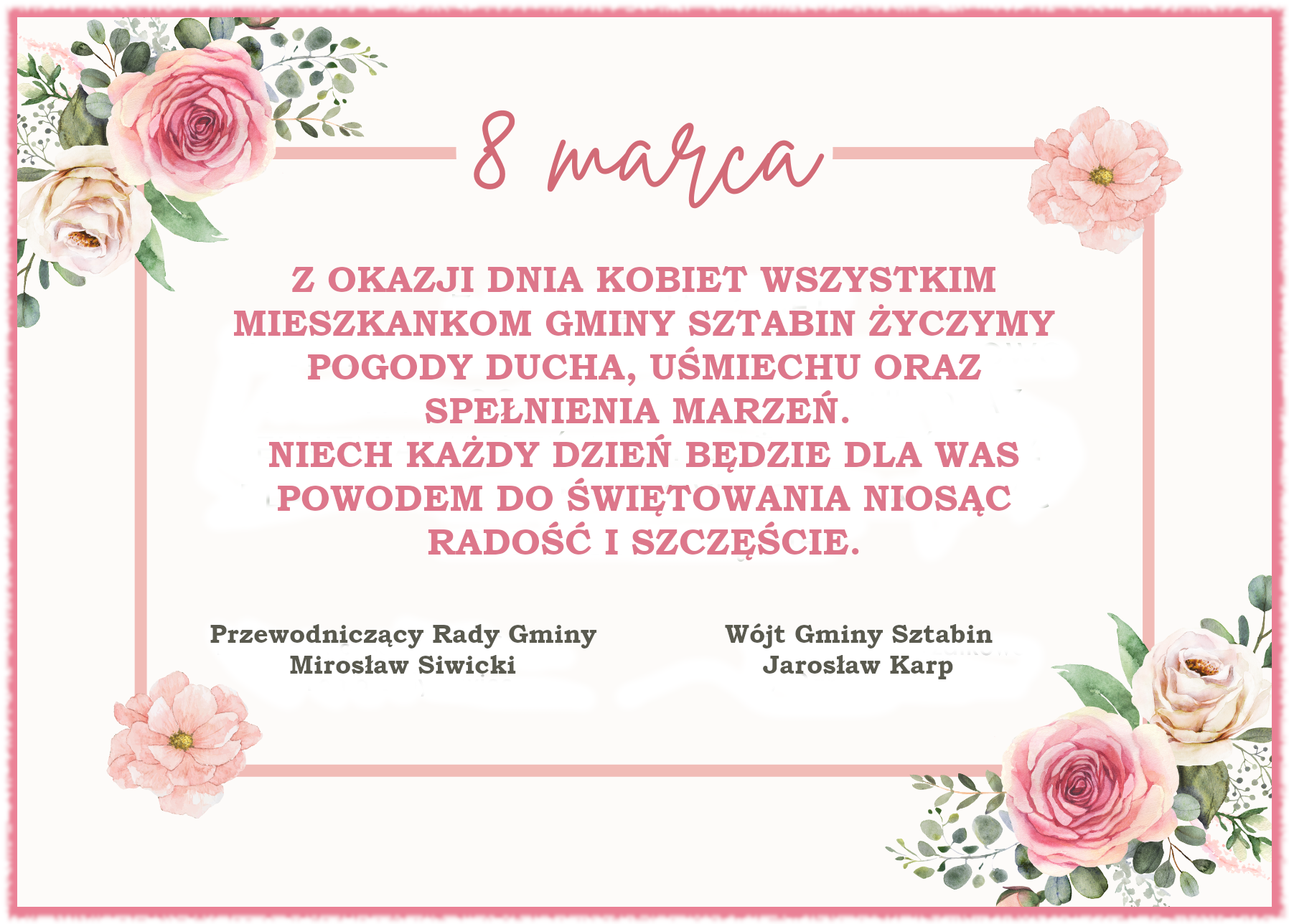 Życzenia z okazji Dnia Kobiet

 